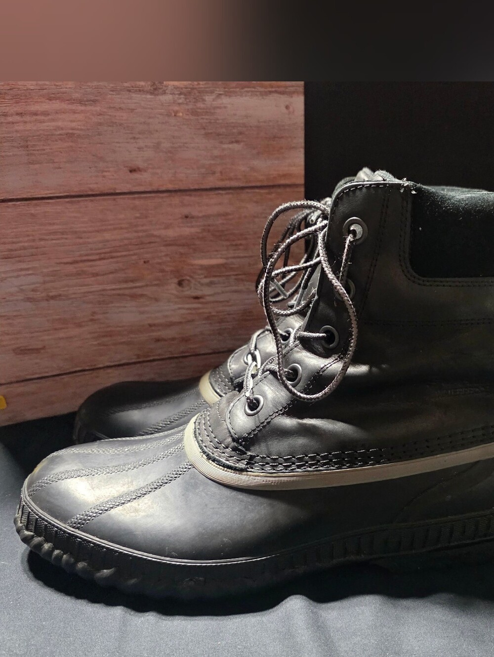 Mens Sorel Cheyanne II Black Waterproof Insulated Winter Snow Rain Duck Boots 11 - Picture 16 of 16